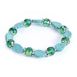 Синтетическая Бирюза Браслеты из бисера из искусственной бирюзы в стиле винтаж для женщин