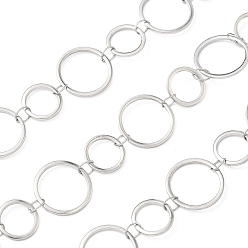 Нержавеющая Сталь Цвет 304 кольцевые цепи из нержавеющей стали, пайки, с катушкой, цвет нержавеющей стали, 10~14x1 мм