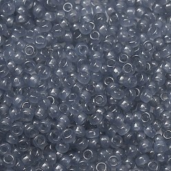 (rr 2378) transparenter stahlblauer Glanz Miyuki runde Rocailles Perlen, japanische Rocailles, 15/0, (rr 2378) transparenter stahlblauer Glanz, 1.5 mm, Bohrung: 0.7 mm, ca. 21111 Stk. / 10 g