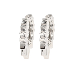 Платина Латунные серьги обруча, солнце, платина, 18x18x2 мм