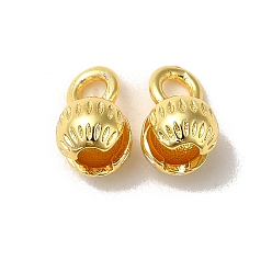 Real 18K Gold Plated Round Brass Charms, Long-Lasting Plated, Rack Plating, Real 18K Gold Plated, 9x5.5mm, Hole: 2.2mm