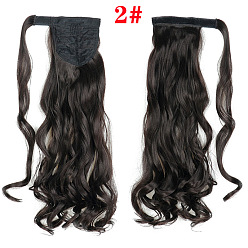 2# Long Wavy Hairpiece with Magic Tape - Natural, Elegant, Ponytail Extension.