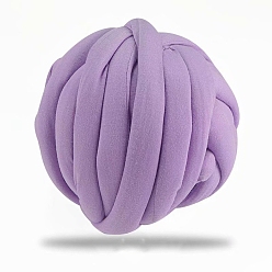 Medium Purple Cotton Yarn, Chunky Yarn for Hand Knitting Blanket, Super Soft Giant Yarn for Arm Knitting, Bulky Yarn, Medium Purple, 25mm, about 12.03 Yards(11m)/Skein