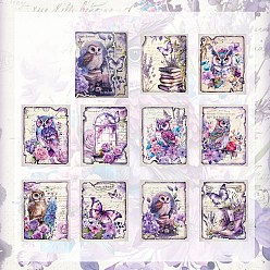 Violet 30 Sheets Time Wanderer Series Scrapbooking Paper Pads, Collage Background Paper, Violet, 140x110mm