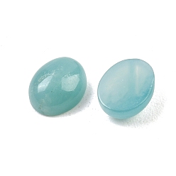 Flower Amazonite Натуральные цветочные кабошоны из амазонита, овальные, плоский зад, 10x8x5 мм