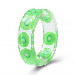 5342309 Transparent Fruit Resin Ring for Women - Summer Fruits Joint Open Ring