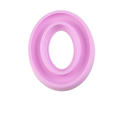 Pink Silicone Bobbin Saver/Organizers, Bobbin Hold Ring, for Sewing Machine Bobbins, Oval, Pink, 165x135mm