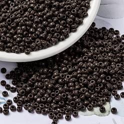 (RR409) Непрозрачный Шоколадный Миюки круглые бусины рокайль, японский бисер, 8/0, (rr 409) непрозрачный шоколад, 8/0, 3 мм, отверстие : 1 мм, Около 422~455 шт / 10 г