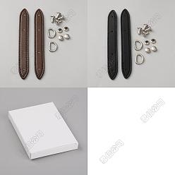 (52) Непрозрачная лаванда 2 сумки 2 цвета микрофибровая кожа подвесные застежки, с металлическими застежками и гвоздями, разноцветные, 127x15.5x2.5 мм, отверстие : 2 мм, 1 сумка / цвет