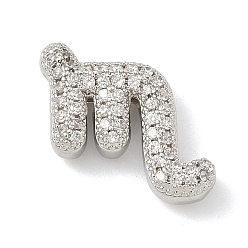 Скорпион Подвески с двенадцатью созвездиями из латуни с микропаве из прозрачных кубических цирконий, без кадмия и без свинца, долговечный, стойки покрытие, платина, Скорпион, 14.5x15x5 мм, отверстие : 3x2 мм