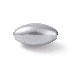 Light Grey ABS Plastic Imitation Pearl Beads, Rice, Light Grey, 13.5x7.5mm, Hole: 1.6mm, about 1428pcs/500g
