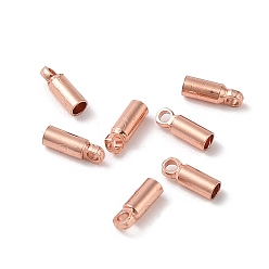 Розовое Золото Латуни мозг заканчивается, розовое золото , 6x2 мм, отверстие : 0.8 мм, внутренний диаметр: 1.5 мм