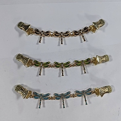 (52) Непрозрачная лаванда 3 шт. 3 стили стрекоза сплав кристалл стразы зажимы для шарфа, с эмалью, золотые, разноцветные, 122 мм, 1 шт / стиль