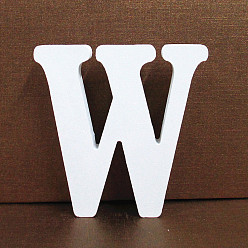 Letter W Letter Wooden Ornaments, for Home Wedding Decoration Shooting Props, Letter.W, 100x100x15mm