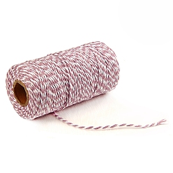 Thistle 100M Macrame 2-Ply Cotton Braid Thread, with Spool, Round, Thistle, 2mm, about 109.36 Yards(100m)/Roll