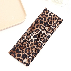Сэнди Коричневый Тканевые резинки для волос, резинки для волос для женщин девочек, рисунок для леопарда, песчаный коричневый, 220x85 мм