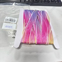 Ярко-Розовый 10м полиэстеровая марлевая лента, градиент цвета, аксессуары для одежды, ярко-розовый, 2-1/8 дюйм (55 мм)