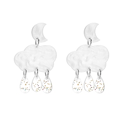 Teardrop Акриловые серьги люстра, серьги-капли Pride с радужным флагом, слеза, 45x28 мм