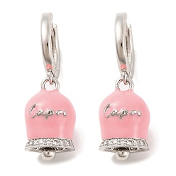 Бледно-Розовый Женские серьги-кольца из латуни и эмали, без свинца и без кадмия, реальный 18 k позолоченный, розовый жемчуг, 30 мм