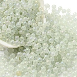 Beige Luminous Glow in the Dark Transparent Glass Round Beads, No Hole/Undrilled, Beige, 5mm, about 2800Pcs/bag