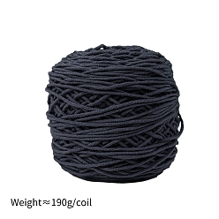 Шифер Серый 190g 8-слойная молочная хлопчатобумажная пряжа для тафтинговых ковриков, пряжа амигуруми, пряжа для вязания крючком, для свитера, шапки, носков, детских одеял, шифер серый, 5 мм