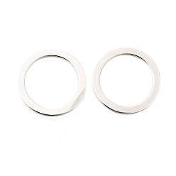 Серебро Латунные соединительные колечки, плоское кольцо, стойки покрытие, долговечный, без свинца и без кадмия, серебряные, 18x1 мм, внутренний диаметр: 14.5 мм