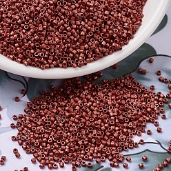 (DB1838F) Гальваническая Матовый Ягодный Дуракоат Бусины miyuki delica, цилиндр, японский бисер, 11/0, (DB 1838 F) Duracoat оцинкованная матовая ягода, 1.3x1.6 мм, отверстие : 0.8 мм, Около 2000 шт / 10 г