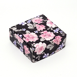 Black Paper Candy Boxes, Bakery Box, Baby Shower Gift Box, Square, Black, 7.5x7.5x3cm