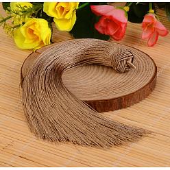 Rosy Brown Beautiful Design Nylon Tassel Pendant Decorations, Rosy Brown, 160x18mm, Hole: 4mm