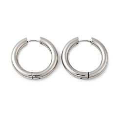 Нержавеющая Сталь Цвет Устойчивые к потускнению 202 серьги-кольца Huggie Hoop из нержавеющей стали, с 316 хирургическим стержнем из нержавеющей стали, кольцо, цвет нержавеющей стали, 6 датчик, 25x26x4 мм, штифты : 1 мм