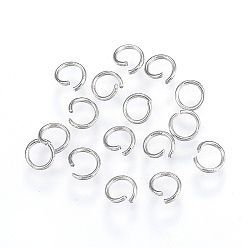 Stainless Steel Color 304 Stainless Steel Open Jump Rings, Metal Connectors for DIY Jewelry Crafting and Keychain Accessories, Stainless Steel Color, 22 Gauge, 4x0.6mm, Inner Diameter: 3mm