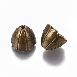 Antique Bronze Alloy Bead Caps, Lead Free and Cadmium Free, Antique Bronze, 15x17x17mm, Hole: 2mm