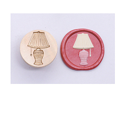 Others Golden Tone Wax Seal Brass Stamp Head, for Invitations, Envelopes, Gift Packing, Table Lamp, Others, 25x25mm