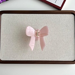 Pink Заколки-клочья из ацетата целлюлозы с бантом, аксессуары для волос для женщин и девочек, розовые, 85x70 мм