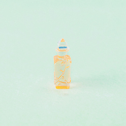 Оранжевый Светящаяся в темноте мини модель, аксессуары для кукольного домика с микро-ландшафтом, притворяясь опорными украшениями, бутылка, оранжевые, 9x27 мм