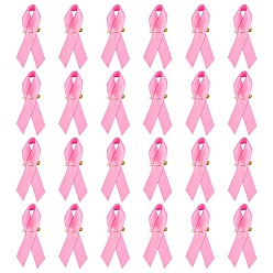 Ярко-Розовый Брошь из полиэстера arricraft, с железными булавками, ленты символа борьбы против рака молочной железы , ярко-розовый, 75x40x1 мм