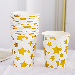 Étoile  Gobelets en papier de fête jetables, pour les fournitures de fête d'anniversaire, motif en étoile, 75x85mm