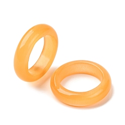 Оранжевый Cat Eye палец кольца, простые кольца для женщин, оранжевые, 6 мм, размер США 7 1/4 (17.5 мм)