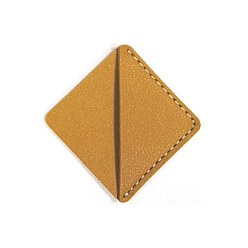 Goldenrod Imitation Leather Book Bookmarks, Rhombus Shaped Corner Page Marker, for Book Reading Lovers Teachers, Goldenrod, 46x46mm