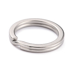 Stainless Steel Color 304 Stainless Steel Split Key Rings, Keychain Clasps Findings, Stainless Steel Color, 20x2mm, Inner Diameter: 15mm
