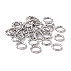 Color de Acero Inoxidable 304 anillos de salto abiertos de acero inoxidable que no se deslustran, corte de sierra redondo, color acero inoxidable, 10x1.4 mm, diámetro interior: 7.4 mm, Sobre 300 unidades / 100 g