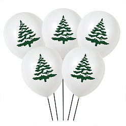 Christmas Tree 100Pcs Christmas Theme Rubber Inflatable Balloon, for Party Festival Home Decorations, Christmas Tree Pattern, 304.8mm