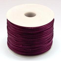 Púrpura Hilo de nylon, cordón de satén de cola de rata, púrpura, 1.5 mm, aproximadamente 100 yardas / rollo (300 pies / rollo)