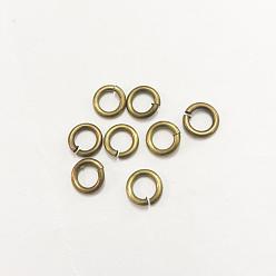 Античная Бронза Латунные кольца прыжок открыт, пропил пилой закругленный, античная бронза, 8x1.5 мм