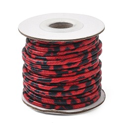 Красный Круглые шнуры из искусственной кожи с леопардовым принтом, для одежды, обувь делает, красные, 3 мм, около 10.94 ярдов (10 м) / рулон