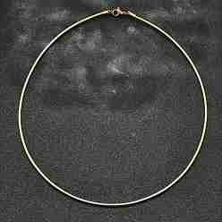 Golden Casual Style 304 Stainless Steel Snake Chain Choker Necklaces, with Lobster Claw Clasps, Golden, 17.7 inch(45cm)
