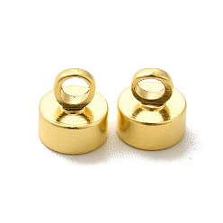 Real 24K Gold Plated Brass Pendant Bails, Cadmium Free & Lead Free, Long-Lasting Plated, Flat Round, Real 24K Gold Plated, 5x5mm, Hole: 2mm
