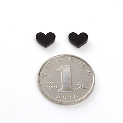 E1112-1 Love Magnetic Black Earrings for Men and Women, Non-Pierced Clip-on Ear Studs with Magnet Stone