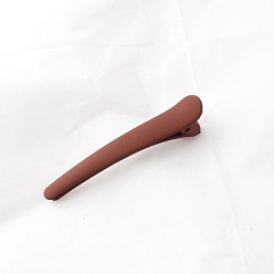 coffee Matte Rubber Color Hair Clip with Duckbill Clip Hairpin Hair Accessories for Women.