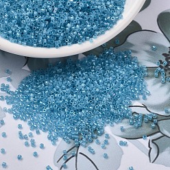 (DB1761) Sparkling Sky Blue Lined Opal AB MIYUKI Delica Beads, Cylinder, Japanese Seed Beads, 11/0, (DB1761) Sparkling Sky Blue Lined Opal AB, 1.3x1.6mm, Hole: 0.8mm, about 10000pcs/bag, 50g/bag